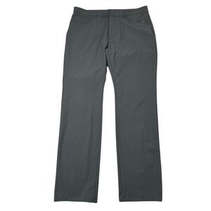 G/Fore Mens Charcoal Gray Performance Golf Pants 36x32 Straight Fit 30.5" Inseam